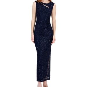 Sequin Lace Sheath Gown